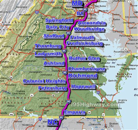 Map Of I 95 In North Carolina