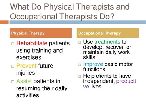 Occupational Therapy Vs Physical Therapy