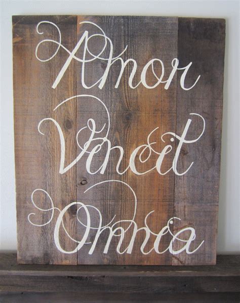 Amor Vincit Omnia Love Conquers All Latin Rustic Barn By Msdssigns