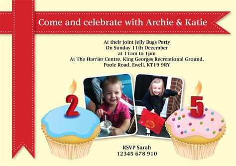 Joint Birthday Party Invitations Free Printable Birthday