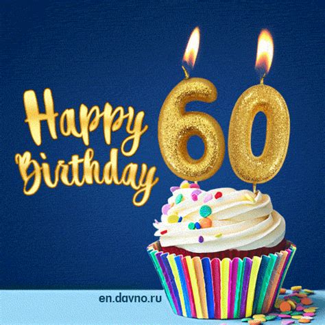 Happy Birthday 60 Years Old Animated Card — Download On