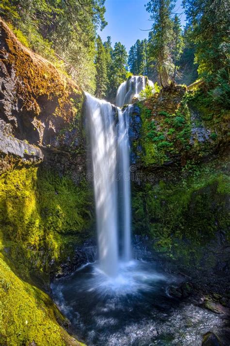 Falls Creek Falls Ford Pinchot National Forest Washington Stock