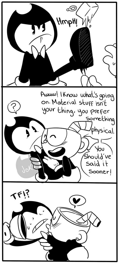 Cuphead X Bendy Tumblr Bendy And The Ink Machine Old Cartoons Hello Memes