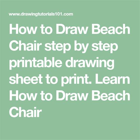 How To Draw Beach Chair Step By Step Printable Drawing Sheet To Print