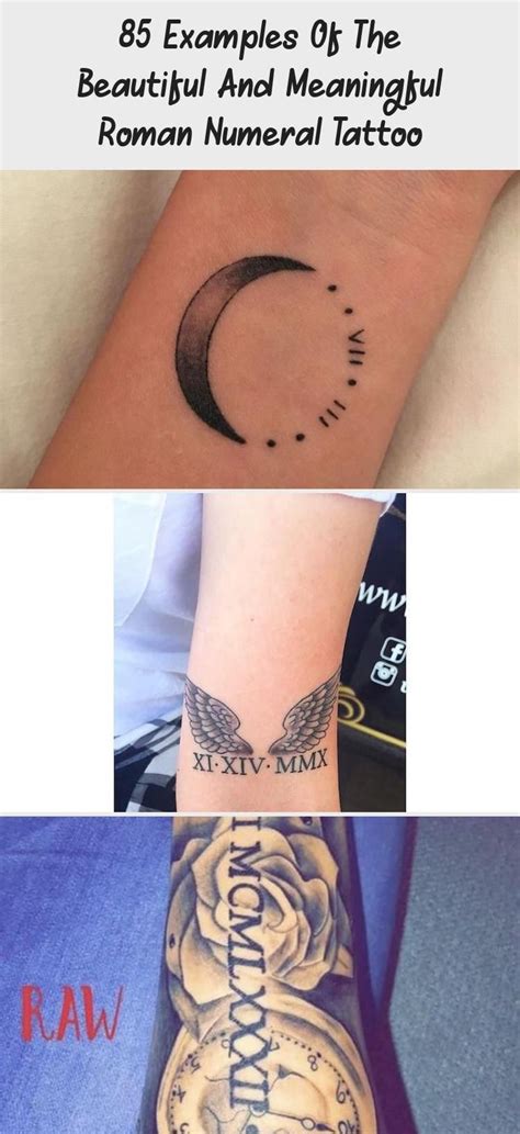 Roman numerals are very decimally oriented. birthday tattoos in roman numerals, moon wrist tattoo ...