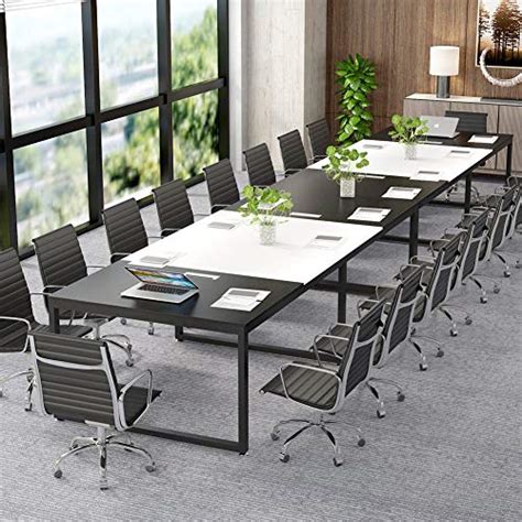Tribesigns 8ft Rectangular Conference Table With Metal Base 9448l X 47