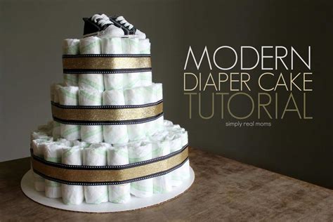 Modern Diaper Cake Tutorial - Simply Real Moms