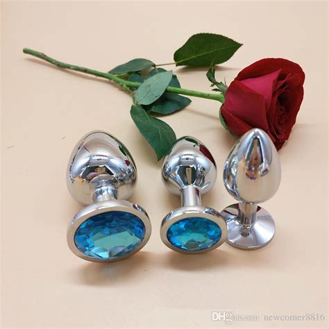 Small M L Size Stainless Steel Metal Anal Plug Booty Beads Stainless Steel Crystal Jewelry Sex