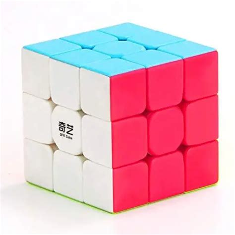 Rubiks Cube 3x3 Original Brain Teaser Puzzle Strategy W Stand Toy Play