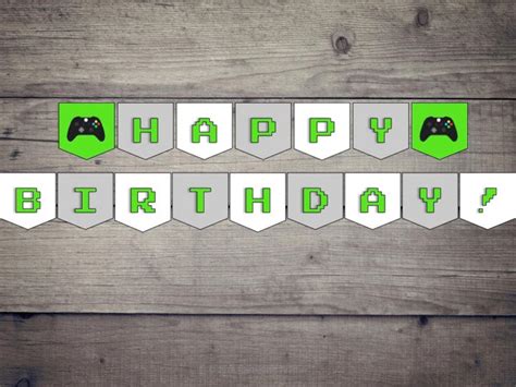 Xbox Happy Birthday Printable Digital Banner Etsy España