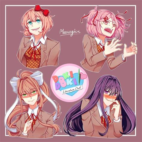 Natsuki Tho Literature Club Literature Fan Art