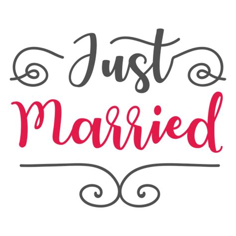 Just Married Lettering Transparent Png And Svg Vector File