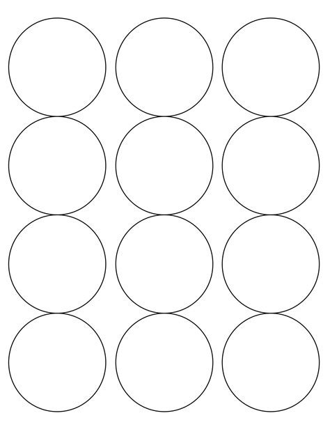 2 12 Diameter Round Foil Label Sheet 12 Up Circle Labels Ball Jar