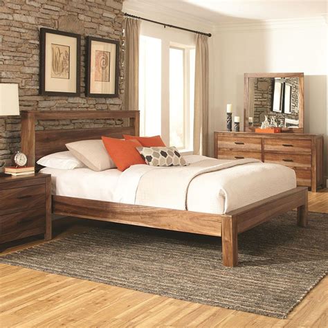 What is a comfortable bedroom size for a california king size bed? Peyton California King Platform Bed | Rustic bedroom sets ...