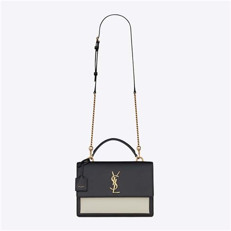 Saint Laurent Ysl Women Sunset Medium Top Handle In Smooth Leather