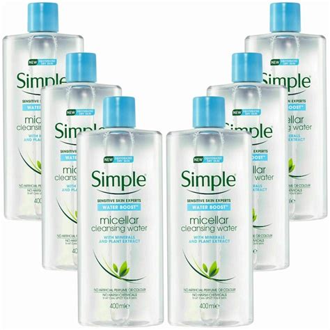Simple Water Boost Micellar Cleansing Water For Dehydrated Skin 6 X