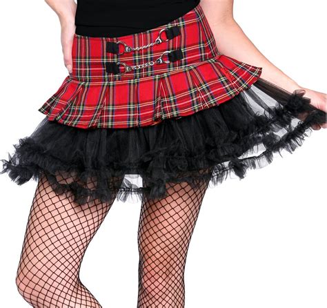 Tripp Tutu Plaid Rockabilly Gothic Emo Punk Sexy Doll Tulle Skirt Rock
