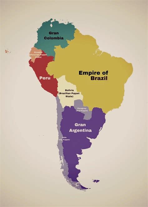 Alternative South America Divided Into Spheres Of Influence