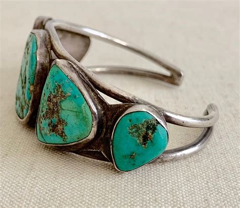 reserved wide navajo turquoise cuff bracelet antique vintage native american sterling silver