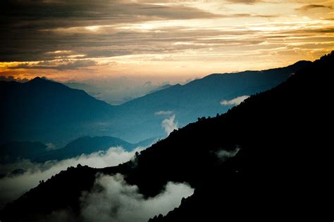 Sunset Himalayas Mountain Nepal Panaramic View Photograph By Raimond