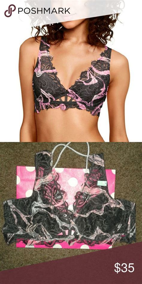 vs pink bralette brand new bralette too small for me size large pink victoria s secret