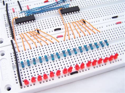 Introduction To 74HC595 Shift Register Controlling 16 LEDs Protostack