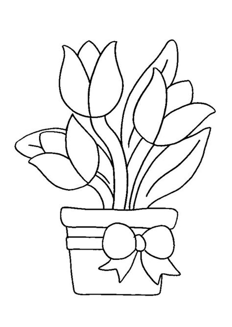 5gambar Mewarnai Bunga Tulip Februari 2021
