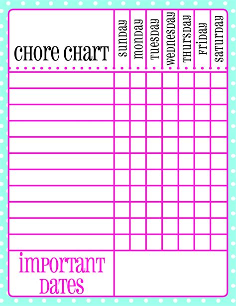 New Printable Chore Calendar Free Printable Calendar Monthly