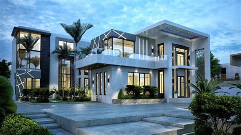 Luxury modern villa design in istanbul concept. Exterior Villa Design Services Company in Dubai UAE ...