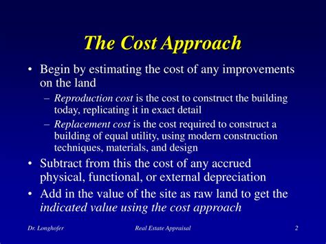 Ppt The Cost Approach Powerpoint Presentation Free Download Id171781