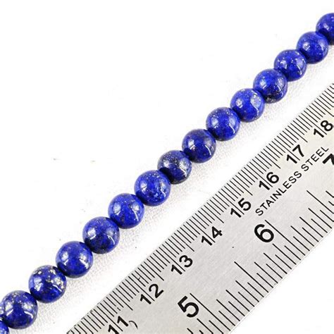 Untreated Blue Lapis Lazuli Strand Round Shape Drilled Beads