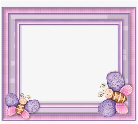 Pink Butterfly Border Png Download Butterfly Frame And Borders
