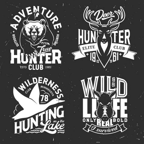 Wild Animals Emblems Logos Vector Free Download