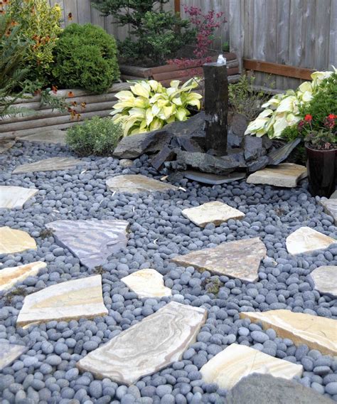 Loose Pebble Beach Pebbles Landscaping With Rocks Garden Design