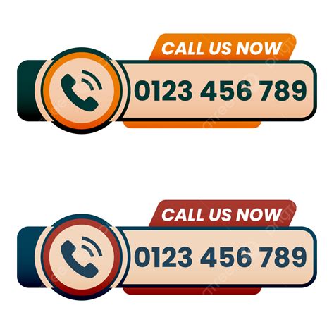 Call Us Now Button With Phone Number Transparent Background