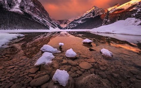 Canada Banff National Park Winter Province Of Alberta Lake Louise