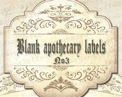 Blank Apothecary Label Template Free