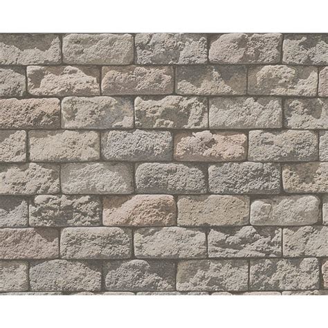 As Creation Stone Brick Pattern Realistic Photo Embossed Vinyl