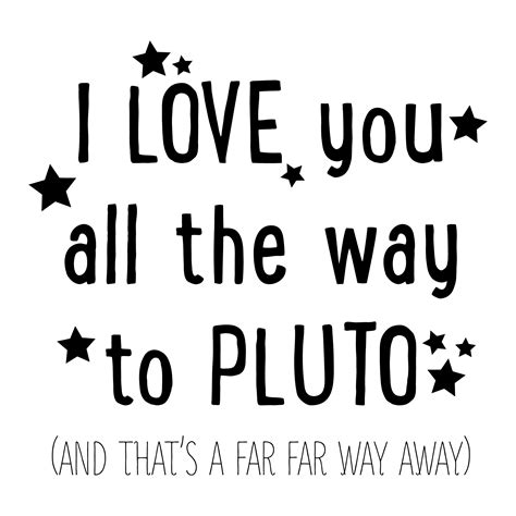 I Love You To Pluto Wall Quotes Decal