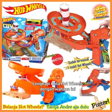 Ready Hotwheels Track Octopus Invasion Attack Ori Mattel Hot Wheels City Shopee Malaysia