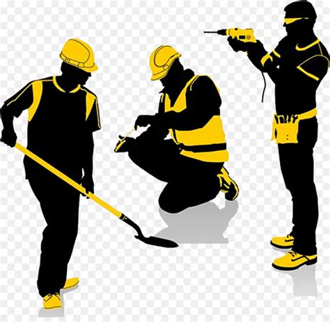 Construction Worker Silhouette Vector Free