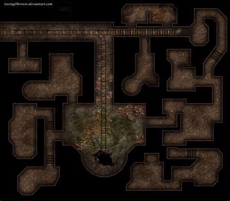 Clean Mine Dungeon Battlemap For Dnd Roll20 By Savingthrower On