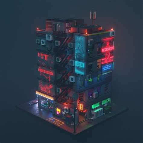 Dmitry Lastovka Cyberpunk Apartment Cyberpunk Building Cyberpunk City