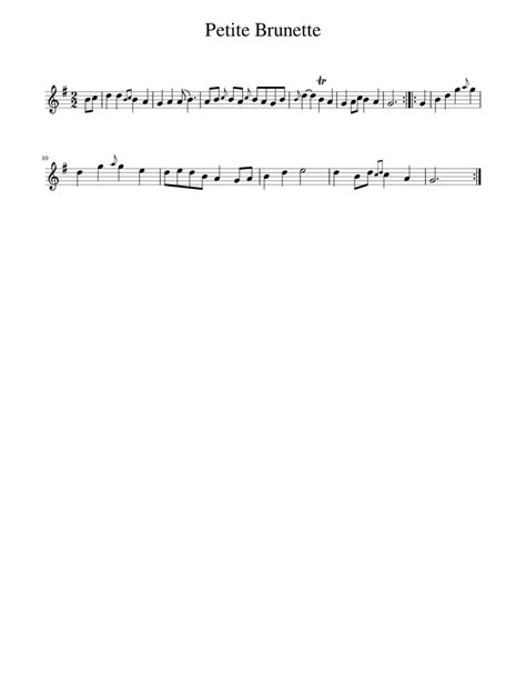 Petite Brunette Sheet Music For Piano Solo