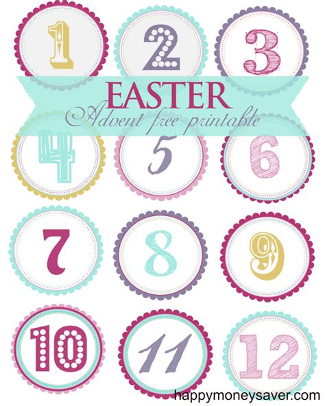 Free Printable Easter Advent Calendar
