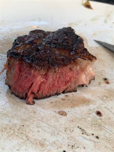 Ribeye 137 For 3 Hours Seared On Pellet Grill Right Above The Burn Pot Sousvide