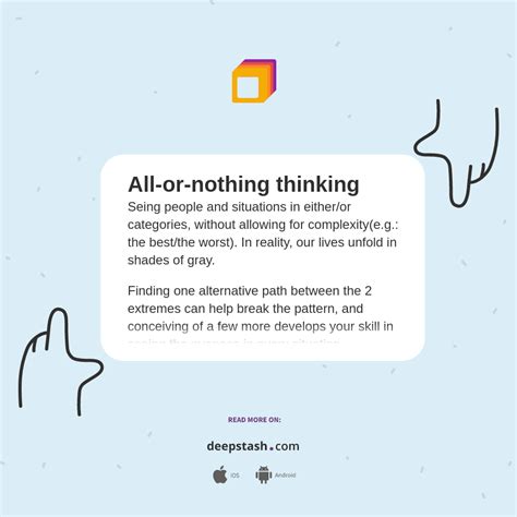 All Or Nothing Thinking Deepstash
