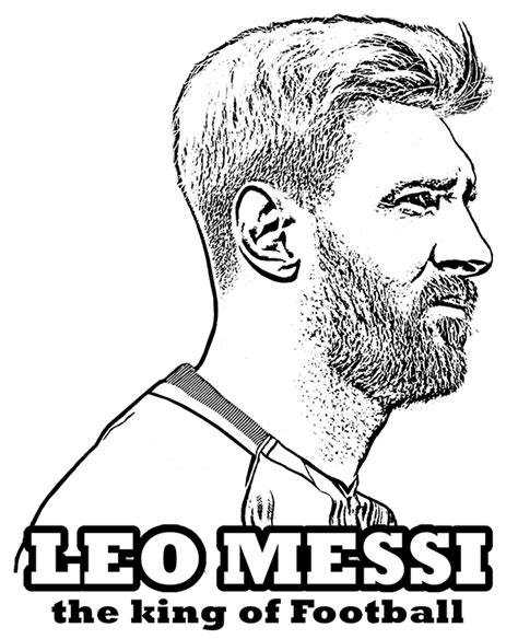 Lionel Messi Free Coloring Page For Children Fc Barcelona