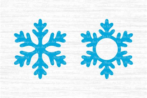 Snowflake svg, Snowflake monogram svg, Snowflake clipart By MagicArtLab | TheHungryJPEG.com