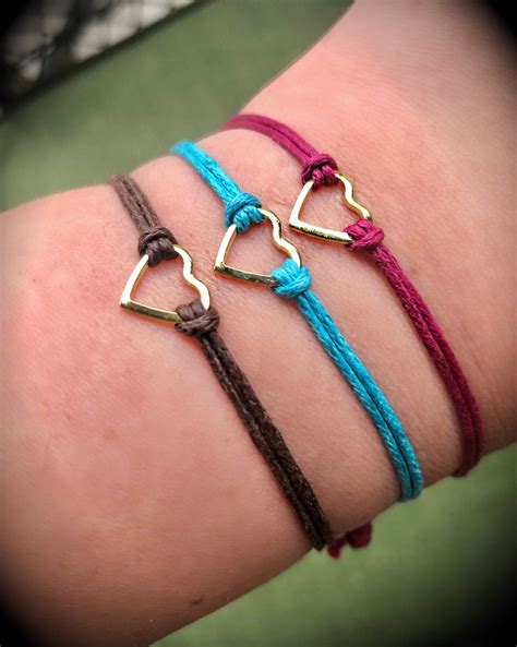 friendship heart braceletdainty bracelet matching bracelet etsy